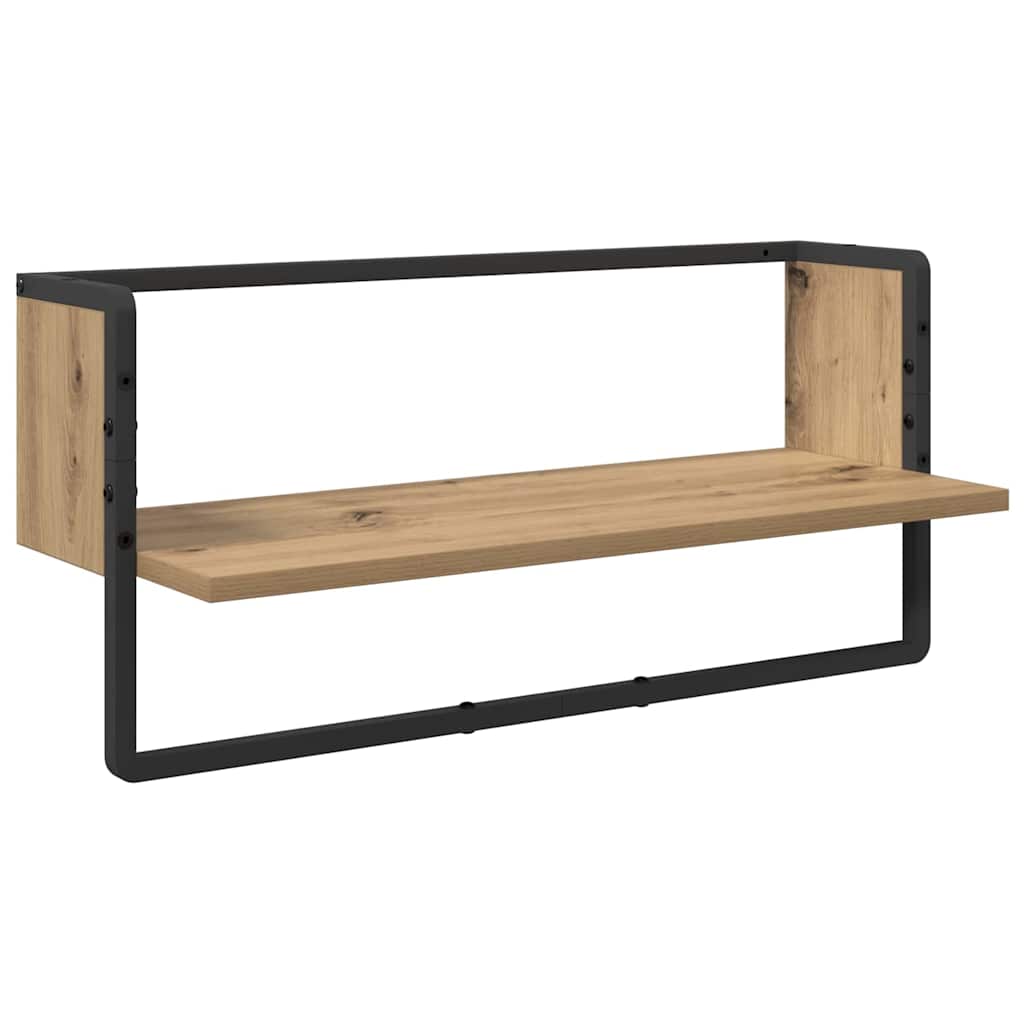 Wandplankenset met plank 6 pcs Artisan Eiken 100 x 25 x 30 cm is nu te koop bij PeponiXL, paradijselijk wonen!