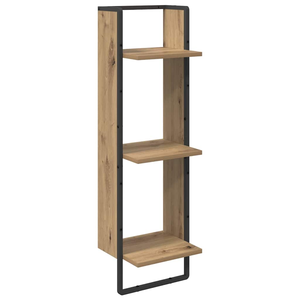 Wandplankenset met plank 6 pcs Artisan Eiken 100 x 25 x 30 cm is nu te koop bij PeponiXL, paradijselijk wonen!