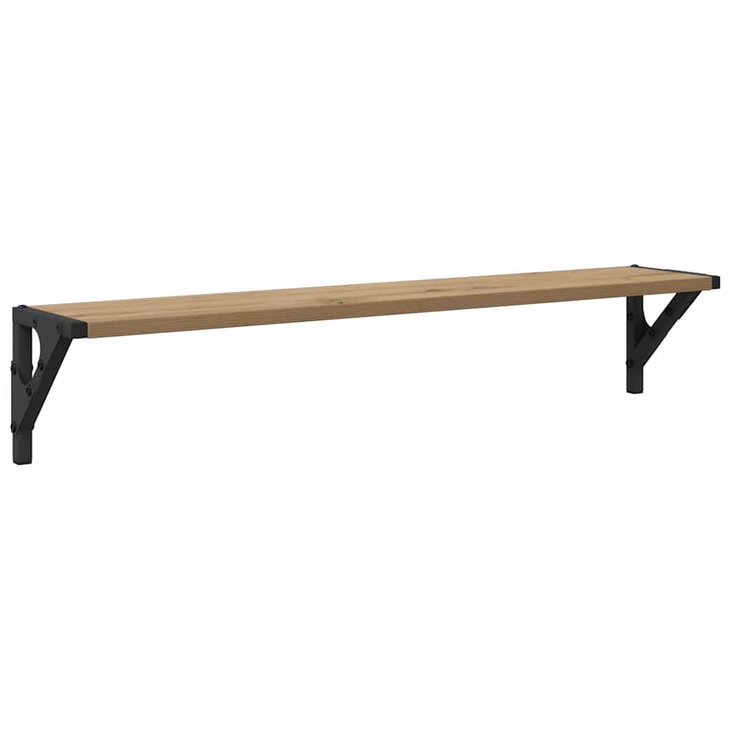 Wandplanken 2 pcs Artisan Eiken 80 x 15 x 15,5 cm Bewerkt hout is nu te koop bij PeponiXL, paradijselijk wonen!