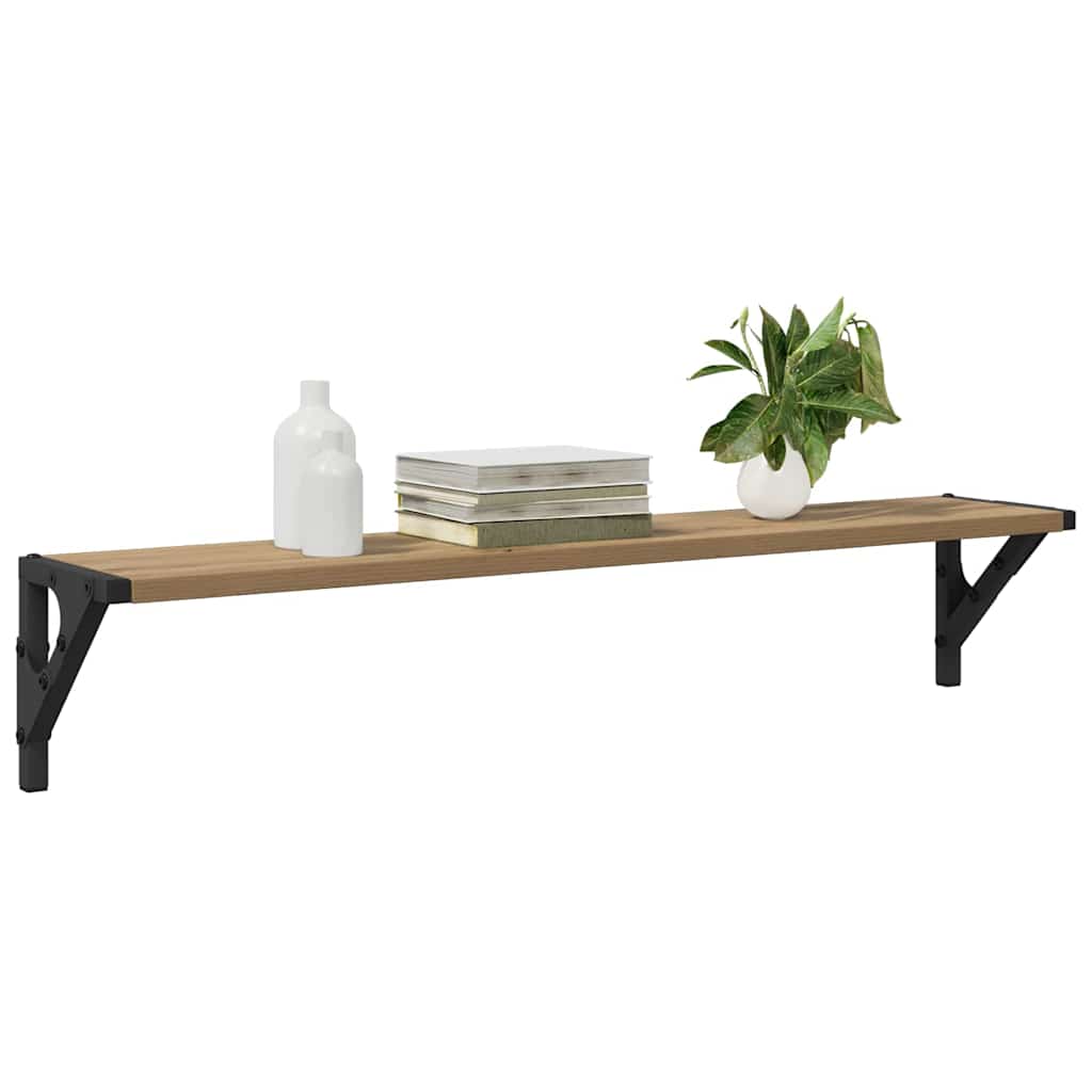 Wandplanken 2 pcs Artisan Eiken 80 x 15 x 15,5 cm Bewerkt hout is nu te koop bij PeponiXL, paradijselijk wonen!