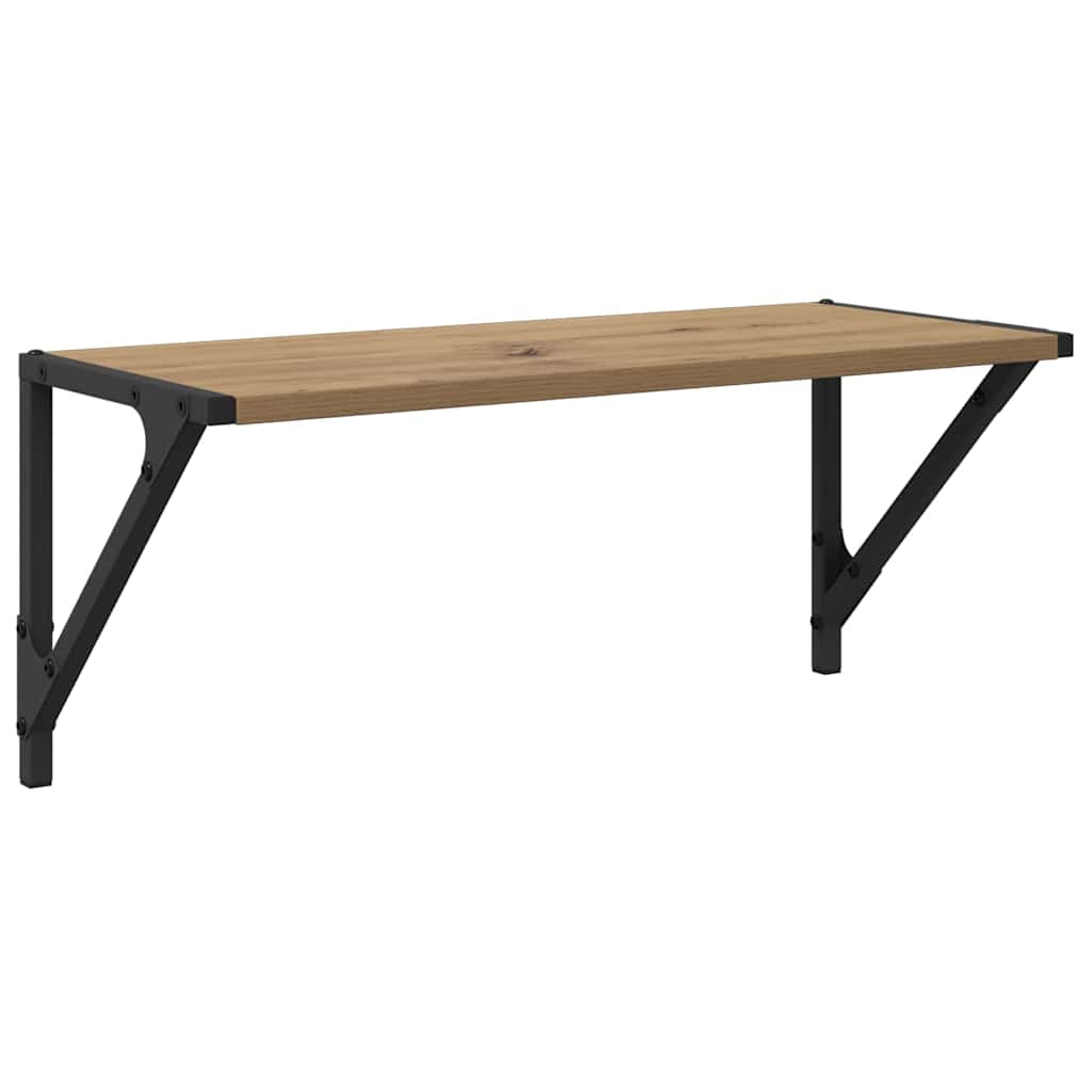 Wandplanken 2 pcs Artisan Eiken 60 x 25 x 25,5 cm Bewerkt hout is nu te koop bij PeponiXL, paradijselijk wonen!