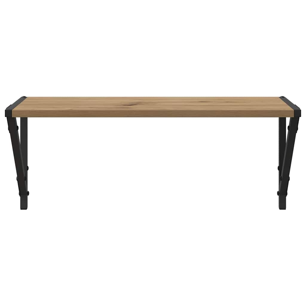 Wandplanken 2 pcs Artisan Eiken 60 x 25 x 25,5 cm Bewerkt hout is nu te koop bij PeponiXL, paradijselijk wonen!