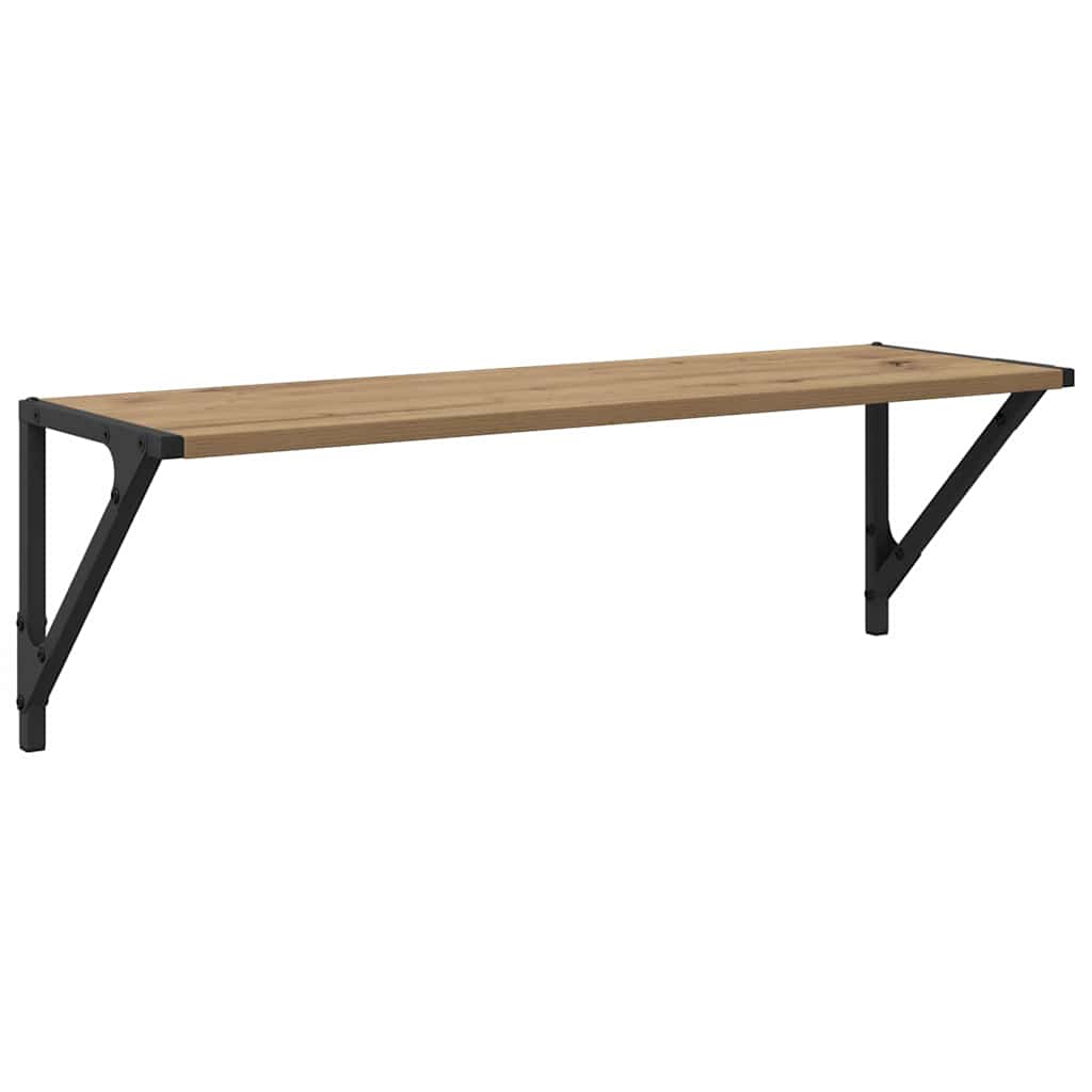 Wandplanken 2 pcs Artisan Eiken 80 x 25 x 25,5 cm Bewerkt hout is nu te koop bij PeponiXL, paradijselijk wonen!