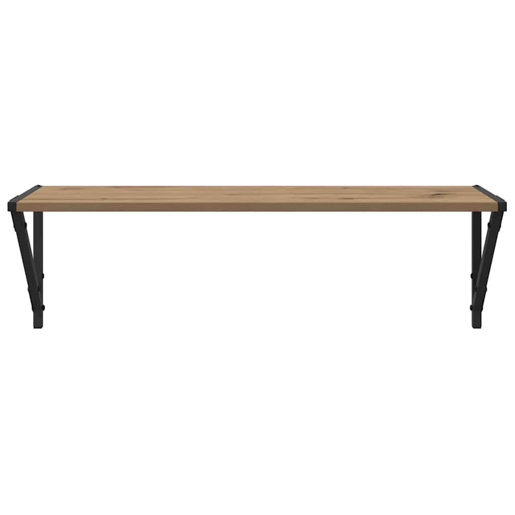 Wandplanken 2 pcs Artisan Eiken 80 x 25 x 25,5 cm Bewerkt hout is nu te koop bij PeponiXL, paradijselijk wonen!