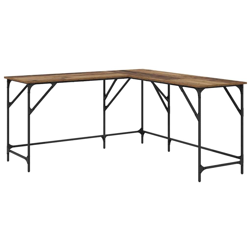 Bureau Oud Hout 149 x 149 x 75 cm Bewerkt hout is nu te koop bij PeponiXL, paradijselijk wonen!