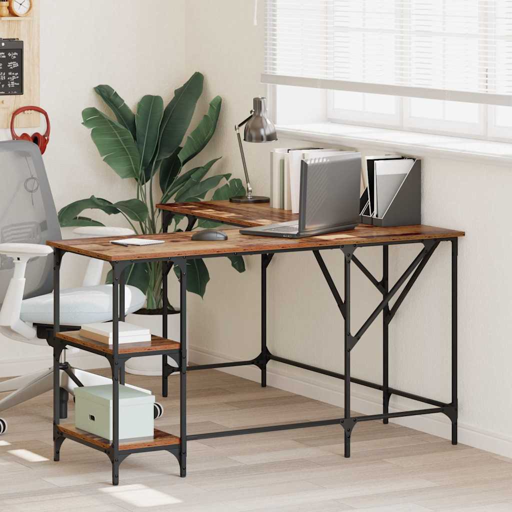 Bureau Oud Hout 139 x 139 x 75 cm Bewerkt hout is nu te koop bij PeponiXL, paradijselijk wonen!