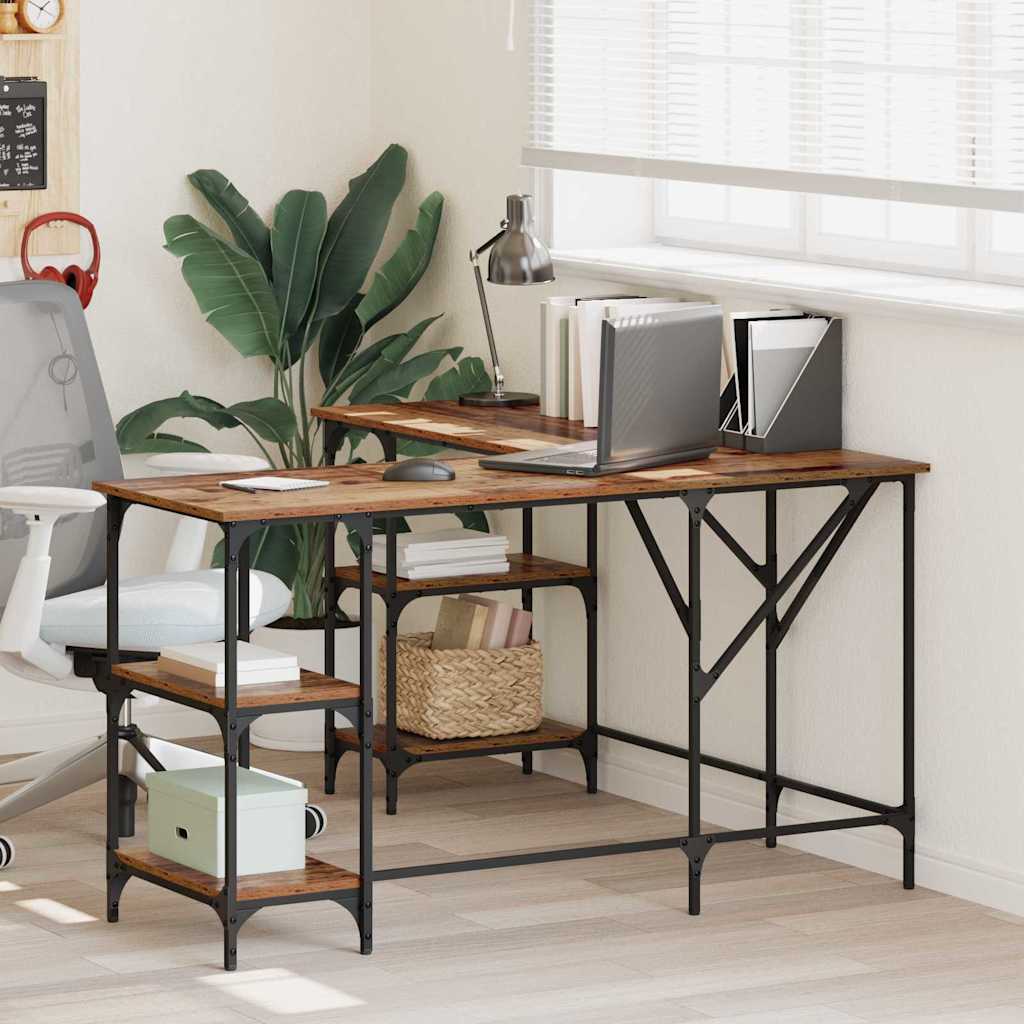 Bureau Oud Hout 139 x 139 x 75 cm Bewerkt hout is nu te koop bij PeponiXL, paradijselijk wonen!