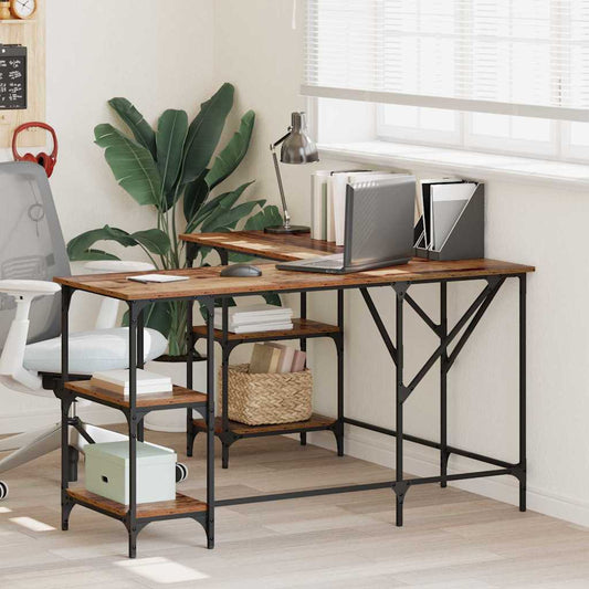 Bureau Oud Hout 139 x 139 x 75 cm Bewerkt hout is nu te koop bij PeponiXL, paradijselijk wonen!