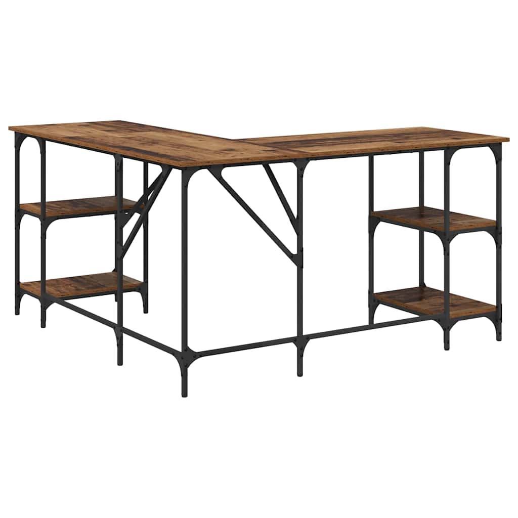 Bureau Oud Hout 139 x 139 x 75 cm Bewerkt hout is nu te koop bij PeponiXL, paradijselijk wonen!