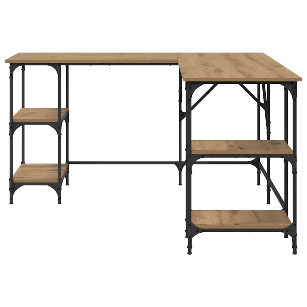 Bureau Artisan Eiken 139 x 139 x 75 cm Bewerkt hout is nu te koop bij PeponiXL, paradijselijk wonen!