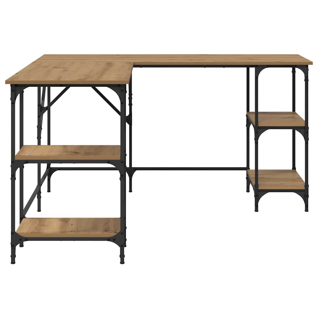 Bureau Artisan Eiken 139 x 139 x 75 cm Bewerkt hout is nu te koop bij PeponiXL, paradijselijk wonen!