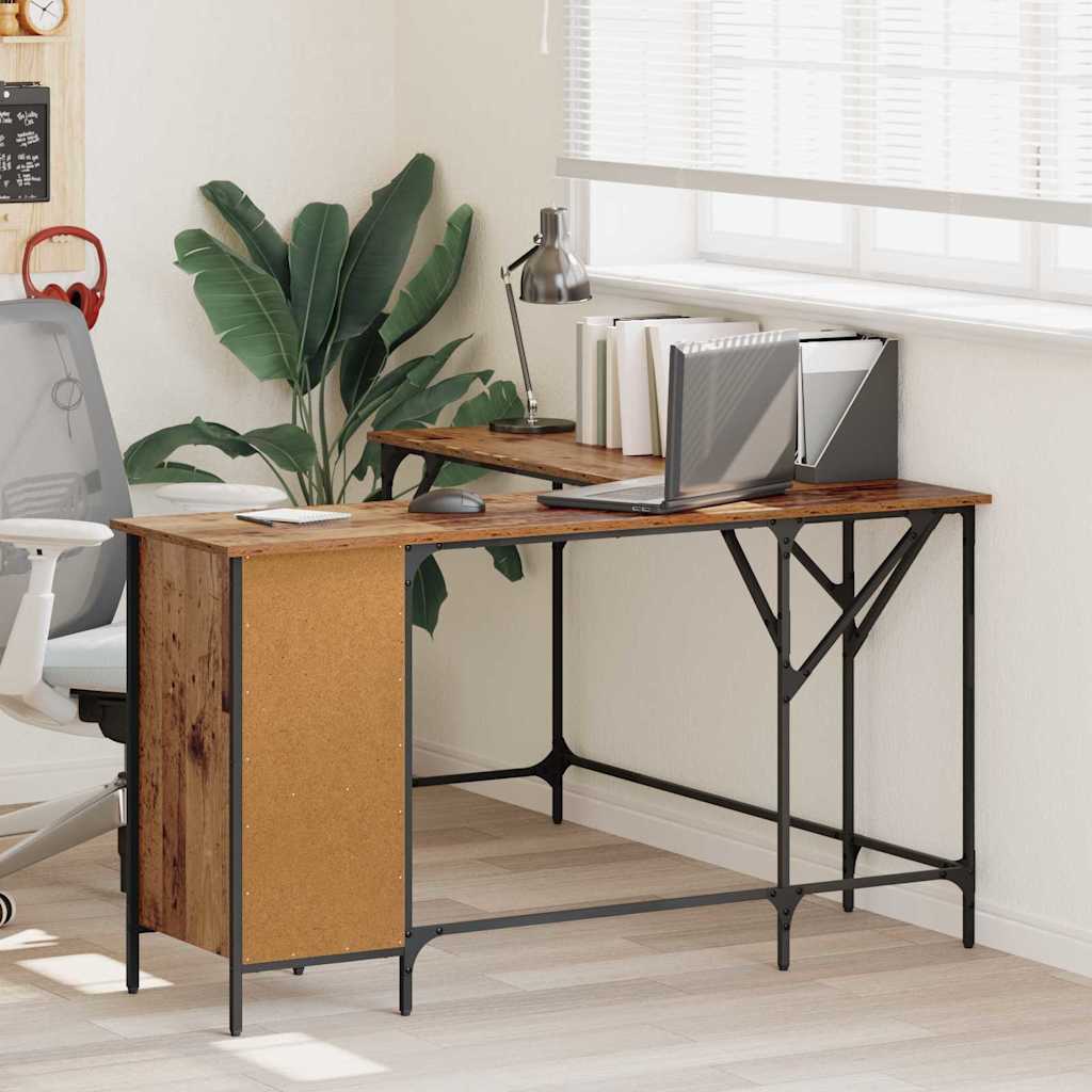 Bureau Oud Hout 141 x 141 x 75 cm Bewerkt hout is nu te koop bij PeponiXL, paradijselijk wonen!