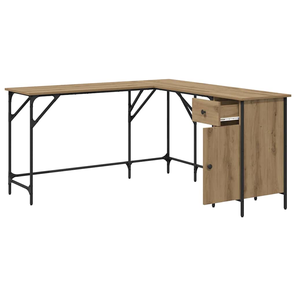 Bureau Artisan Eiken 141 x 141 x 75 cm Bewerkt hout is nu te koop bij PeponiXL, paradijselijk wonen!