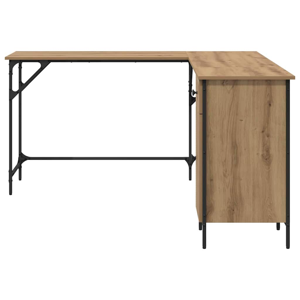 Bureau Artisan Eiken 141 x 141 x 75 cm Bewerkt hout is nu te koop bij PeponiXL, paradijselijk wonen!