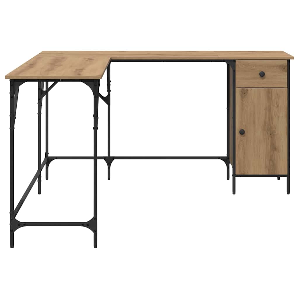 Bureau Artisan Eiken 141 x 141 x 75 cm Bewerkt hout is nu te koop bij PeponiXL, paradijselijk wonen!