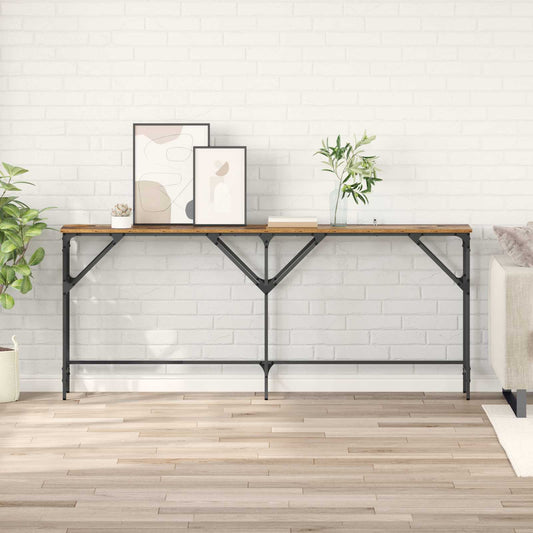 Wandtafel Oud Hout 180 x 30 x 75 cm Bewerkt hout is nu te koop bij PeponiXL, paradijselijk wonen!