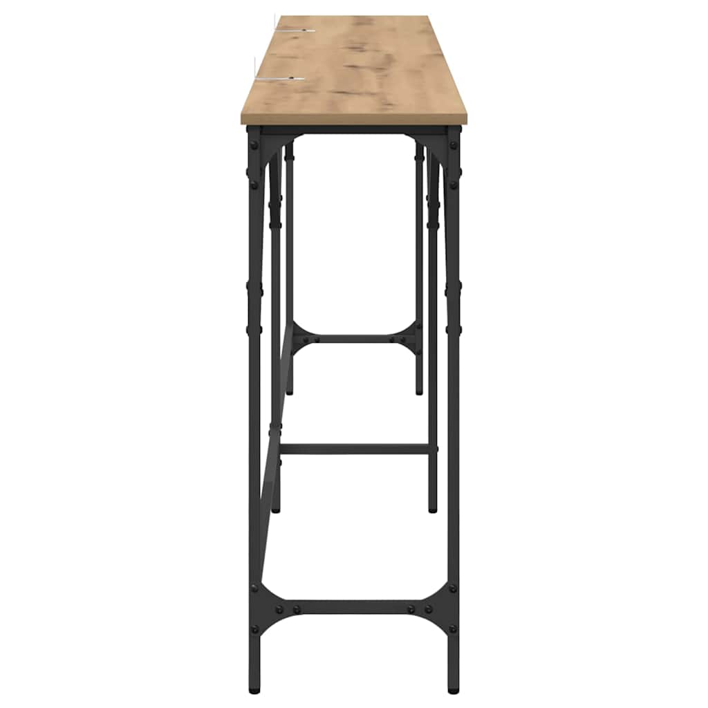 Wandtafel Artisan Eiken 180 x 30 x 75 cm Bewerkt hout is nu te koop bij PeponiXL, paradijselijk wonen!