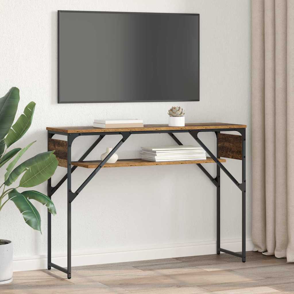 Consoletafel Oud Hout 105x30x75cm Bewerkt hout is nu te koop bij PeponiXL, paradijselijk wonen!