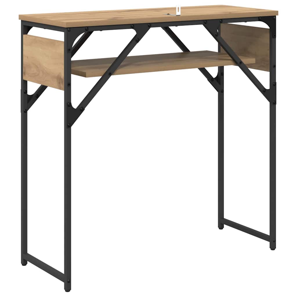 Consoletafel Artisan Eiken 75x30x75cm Bewerkt hout is nu te koop bij PeponiXL, paradijselijk wonen!