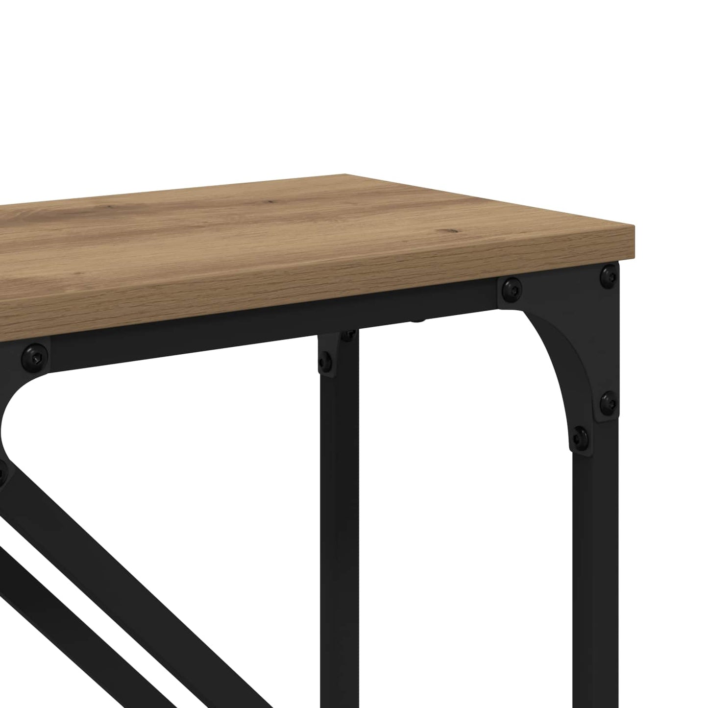 Wandtafel 2 st Artisan Eiken 100 x 28 x 75 cm Bewerkt hout is nu te koop bij PeponiXL, paradijselijk wonen!