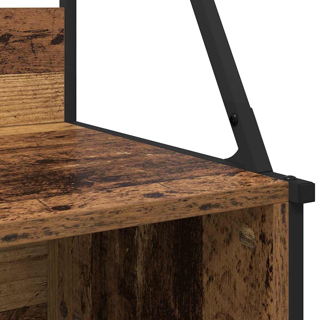 Kledingrek met plank Oud Hout 100 x 41 x 184 cm Bewerkt hout is nu te koop bij PeponiXL, paradijselijk wonen!