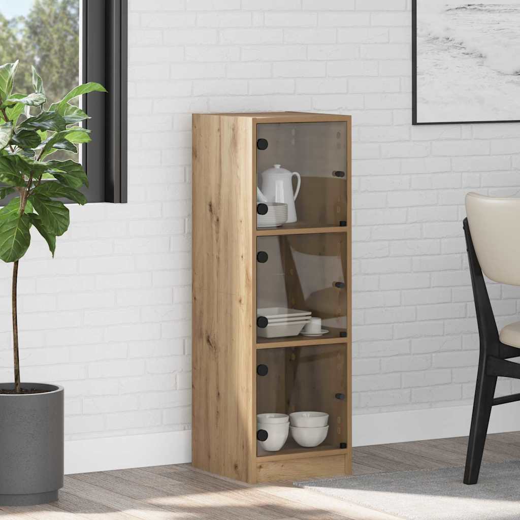 Highboard Artisan Eiken 35 x 37 x 109 cm Bewerkt hout is nu te koop bij PeponiXL, paradijselijk wonen!