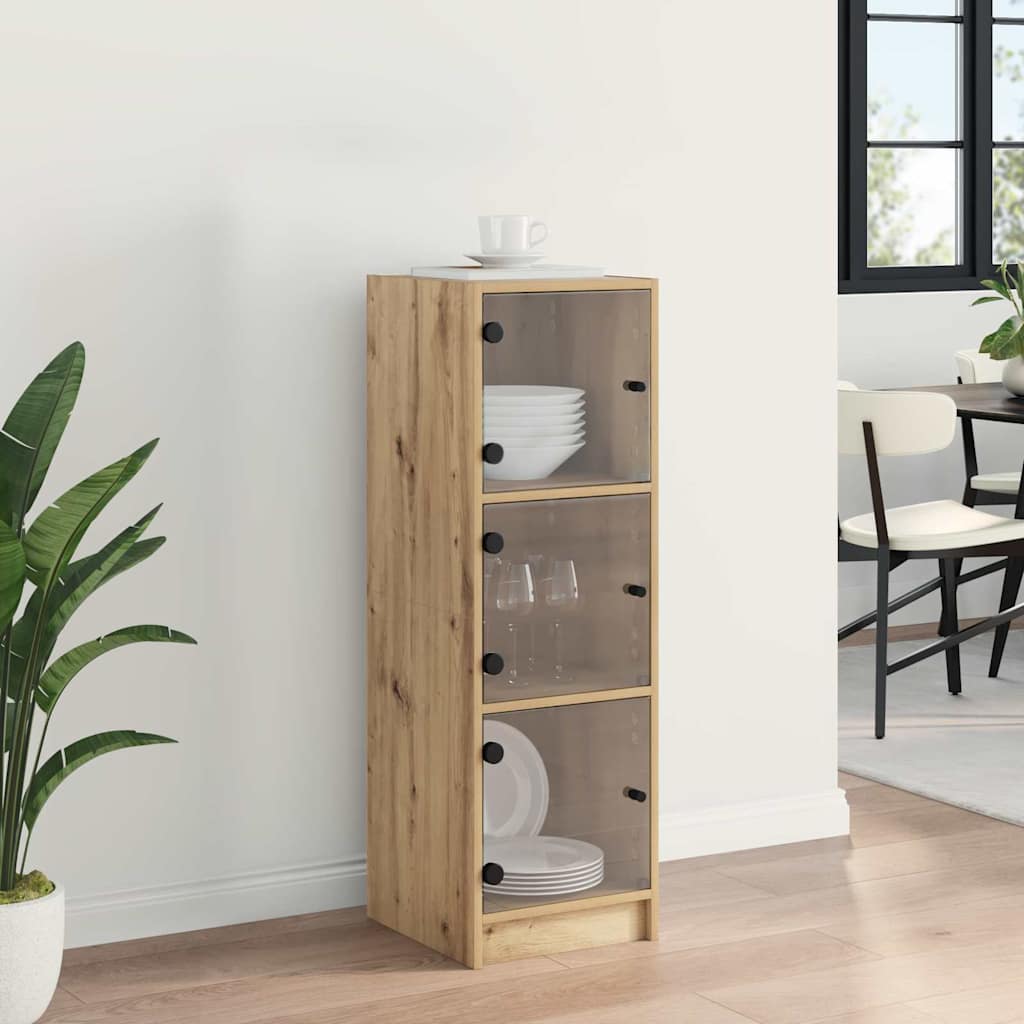 Highboard Artisan Eiken 35 x 37 x 109 cm Bewerkt hout is nu te koop bij PeponiXL, paradijselijk wonen!