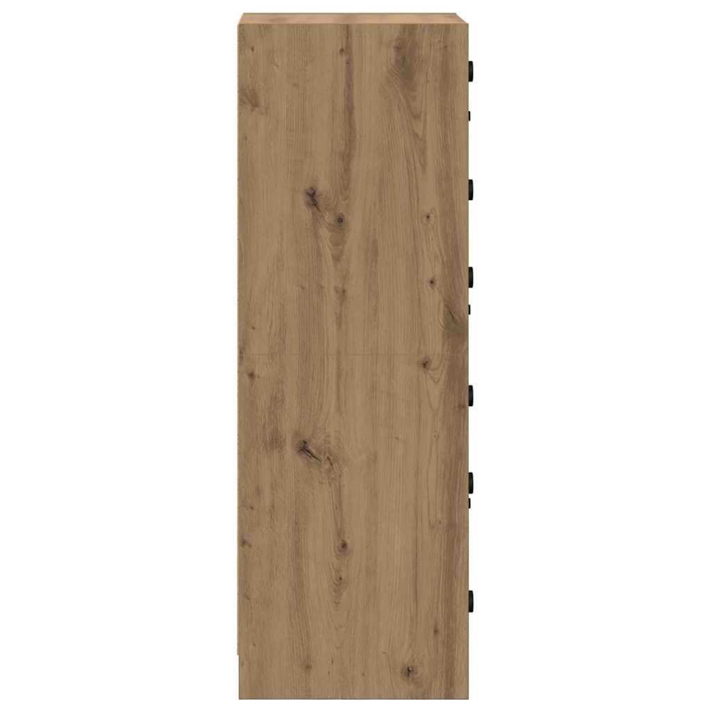 Highboard Artisan Eiken 35 x 37 x 109 cm Bewerkt hout is nu te koop bij PeponiXL, paradijselijk wonen!