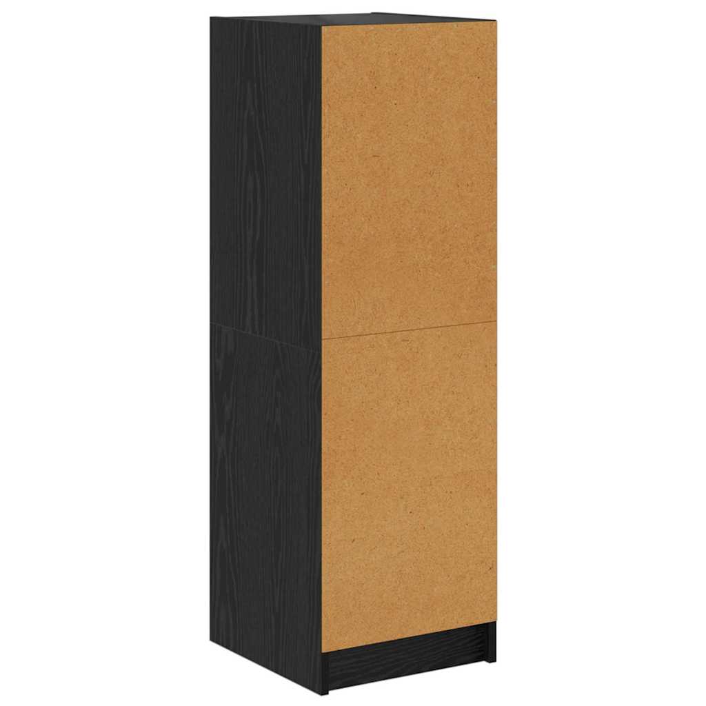 Highboard Zwart Eiken 35 x 37 x 109 cm Bewerkt hout is nu te koop bij PeponiXL, paradijselijk wonen!