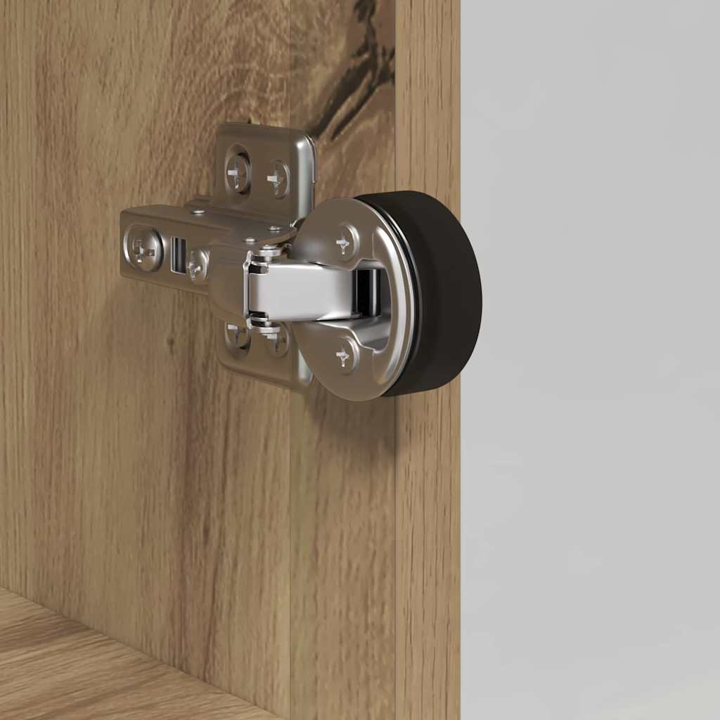 Highboard Artisan Eiken 35 x 37 x 142 cm Bewerkt hout is nu te koop bij PeponiXL, paradijselijk wonen!