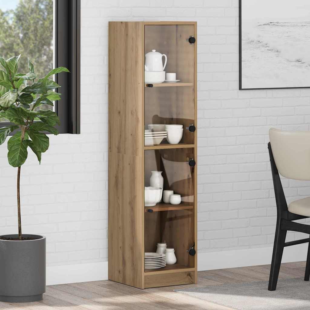 Highboard Artisan Eiken 35 x 37 x 142 cm Bewerkt hout is nu te koop bij PeponiXL, paradijselijk wonen!