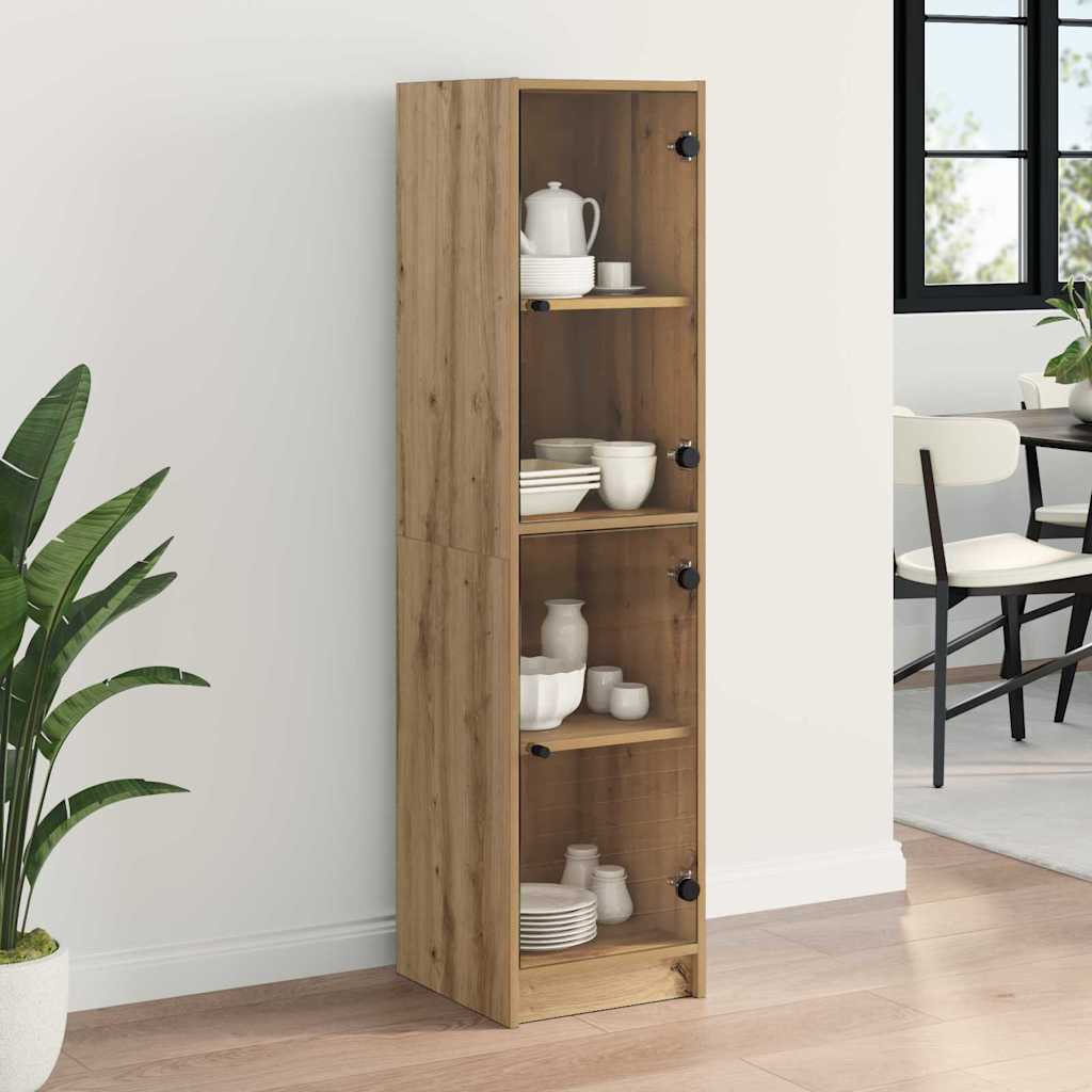 Highboard Artisan Eiken 35 x 37 x 142 cm Bewerkt hout is nu te koop bij PeponiXL, paradijselijk wonen!