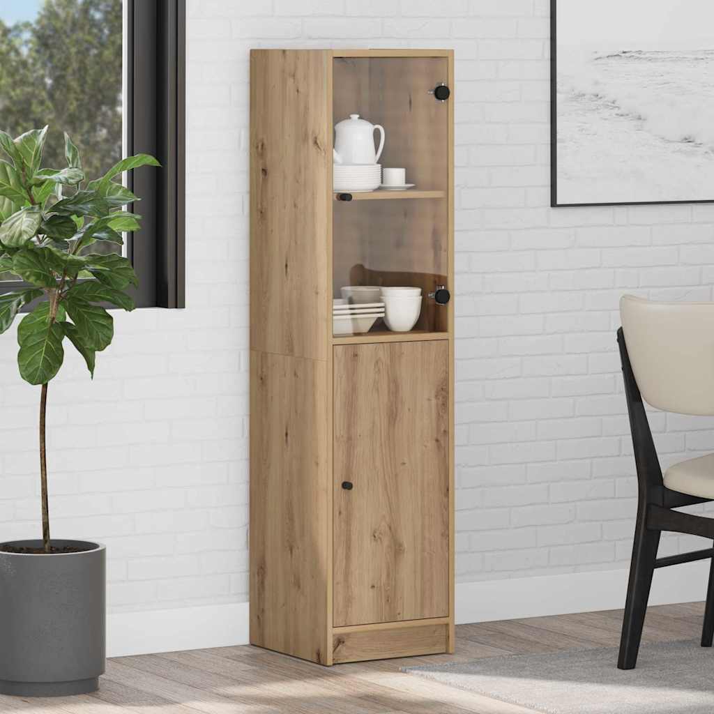 Highboard Artisan Eiken 35 x 37 x 142 cm Bewerkt hout is nu te koop bij PeponiXL, paradijselijk wonen!