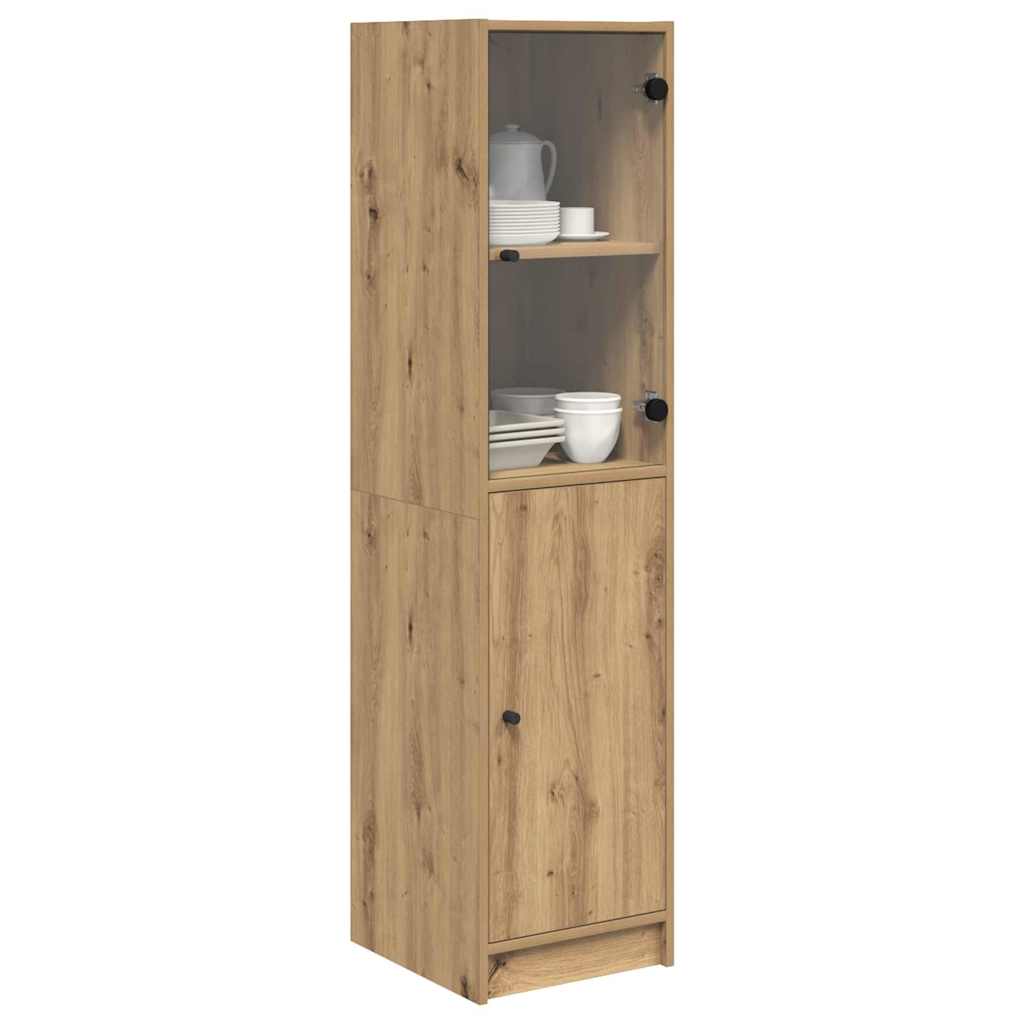 Highboard Artisan Eiken 35 x 37 x 142 cm Bewerkt hout is nu te koop bij PeponiXL, paradijselijk wonen!