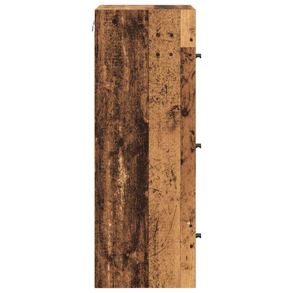 Wandkast Wandgemonteerd Oud Hout 35 x 37 x 102 cm Bewerkt hout is nu te koop bij PeponiXL, paradijselijk wonen!