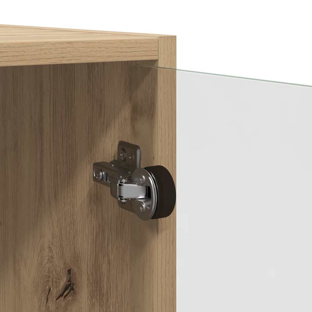 Wandkast Artisan Eiken 35 x 37 x 102 cm Bewerkt hout is nu te koop bij PeponiXL, paradijselijk wonen!