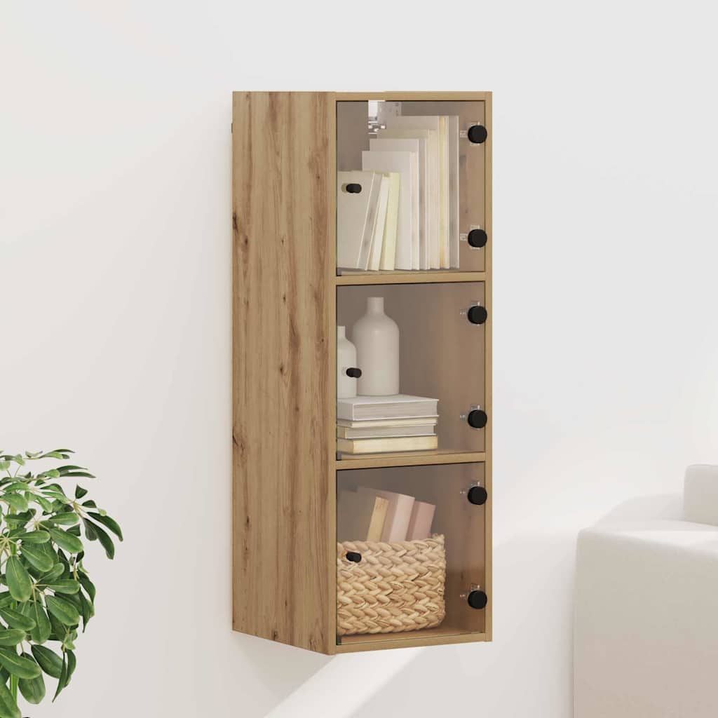 Wandkast Artisan Eiken 35 x 37 x 102 cm Bewerkt hout is nu te koop bij PeponiXL, paradijselijk wonen!