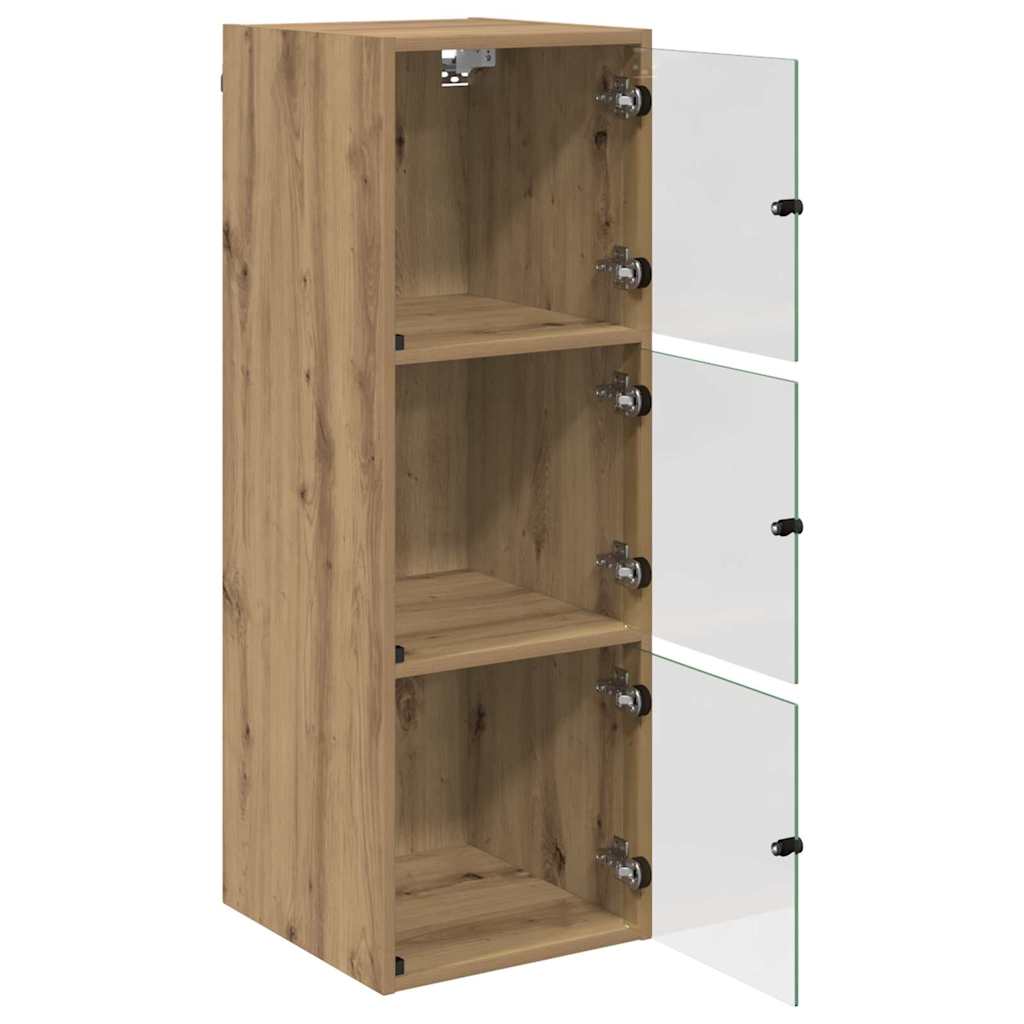 Wandkast Artisan Eiken 35 x 37 x 102 cm Bewerkt hout is nu te koop bij PeponiXL, paradijselijk wonen!