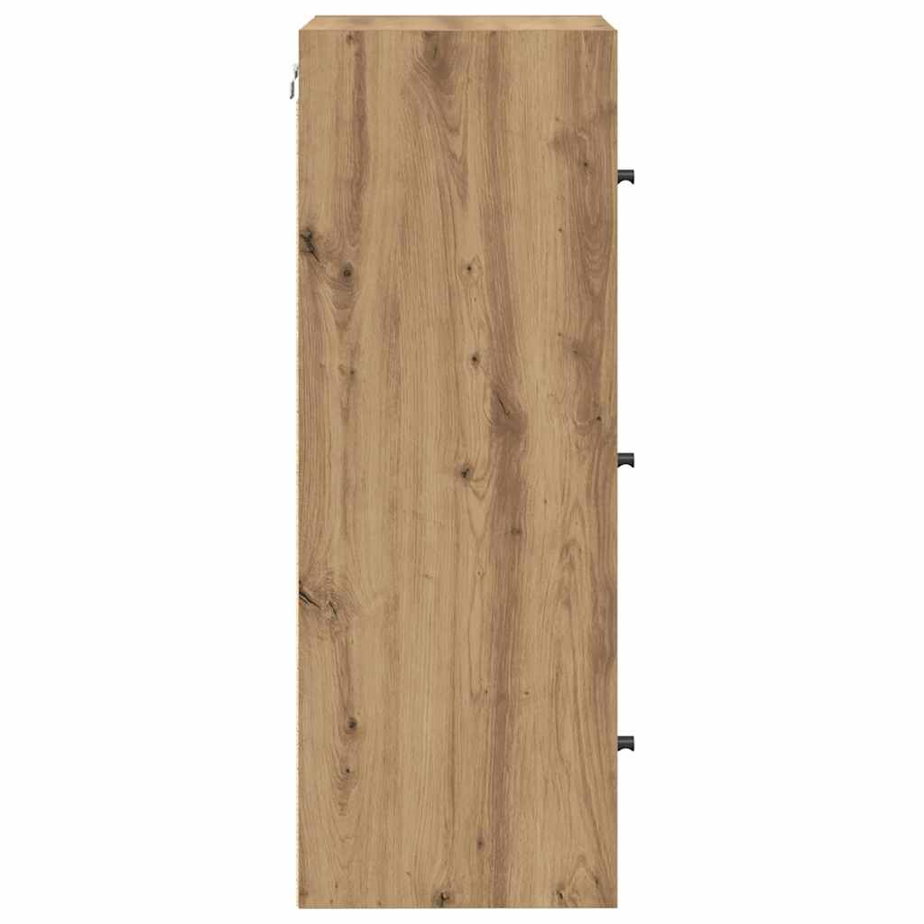 Wandkast Artisan Eiken 35 x 37 x 102 cm Bewerkt hout is nu te koop bij PeponiXL, paradijselijk wonen!