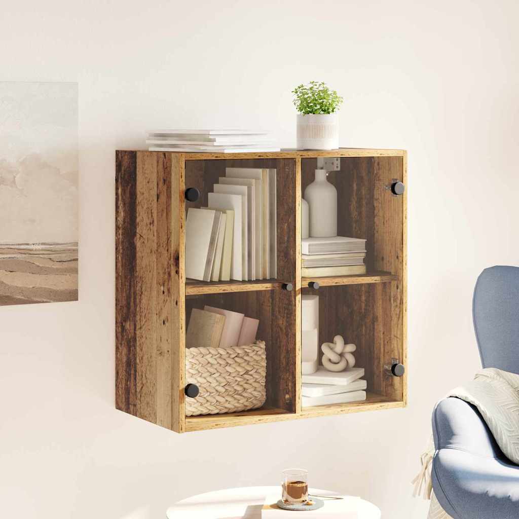 Wandkast Wandgemonteerd Oud Hout 68 x 37 x 68,5 cm Bewerkt hout is nu te koop bij PeponiXL, paradijselijk wonen!
