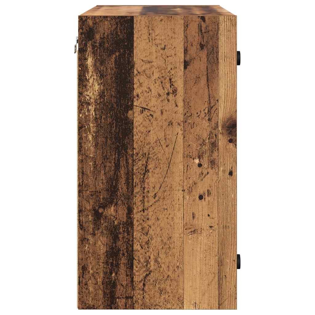 Wandkast Wandgemonteerd Oud Hout 68 x 37 x 68,5 cm Bewerkt hout is nu te koop bij PeponiXL, paradijselijk wonen!
