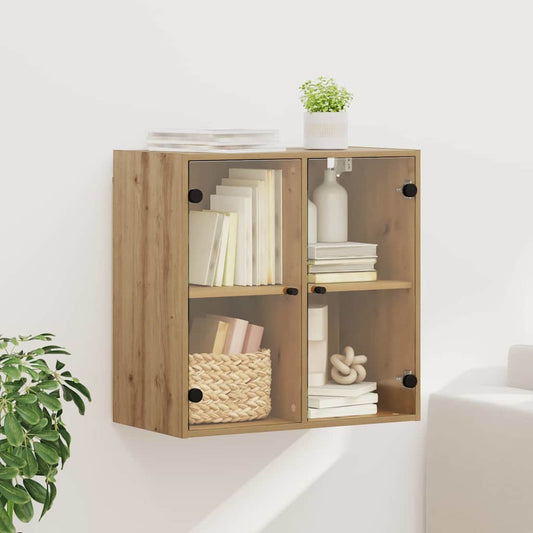 Wandkast Artisan Eiken 68 x 37 x 68,5 cm Bewerkt hout is nu te koop bij PeponiXL, paradijselijk wonen!