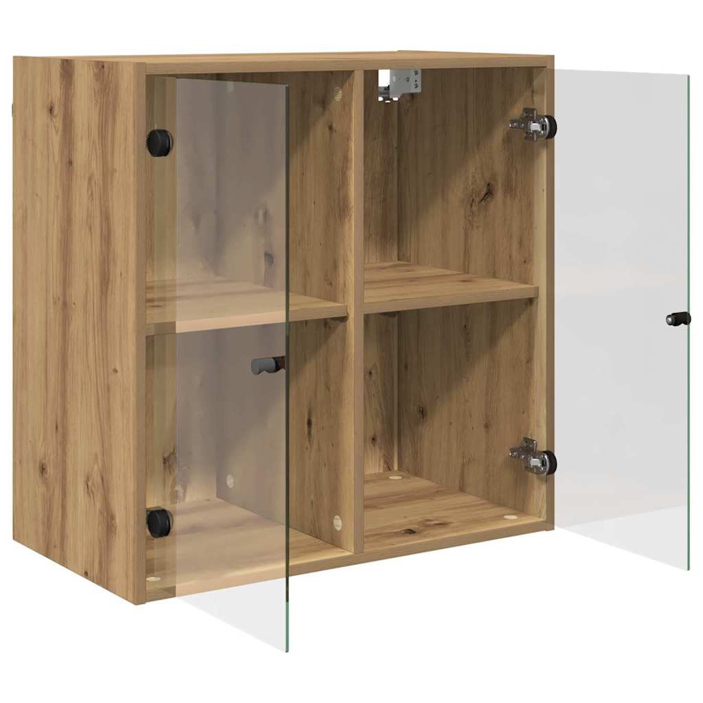 Wandkast Artisan Eiken 68 x 37 x 68,5 cm Bewerkt hout is nu te koop bij PeponiXL, paradijselijk wonen!