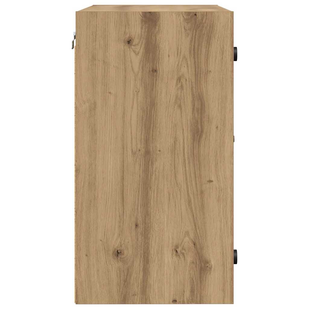 Wandkast Artisan Eiken 68 x 37 x 68,5 cm Bewerkt hout is nu te koop bij PeponiXL, paradijselijk wonen!