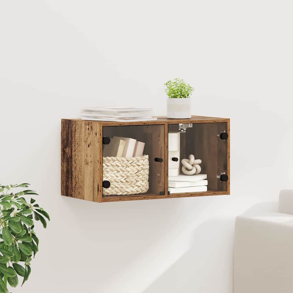 Wandkast Wandgemonteerd Oud Hout 68 x 37 x 35 cm Bewerkt hout is nu te koop bij PeponiXL, paradijselijk wonen!