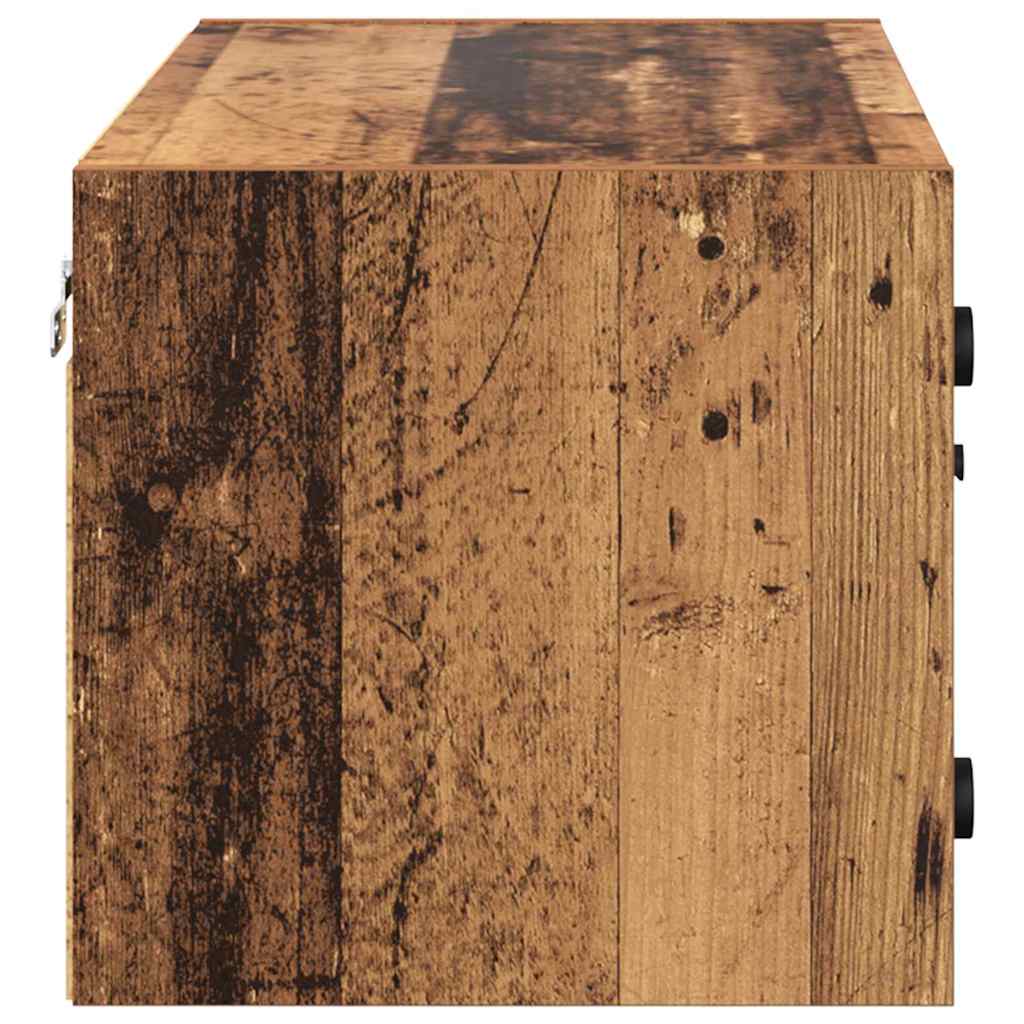 Wandkast Wandgemonteerd Oud Hout 68 x 37 x 35 cm Bewerkt hout is nu te koop bij PeponiXL, paradijselijk wonen!