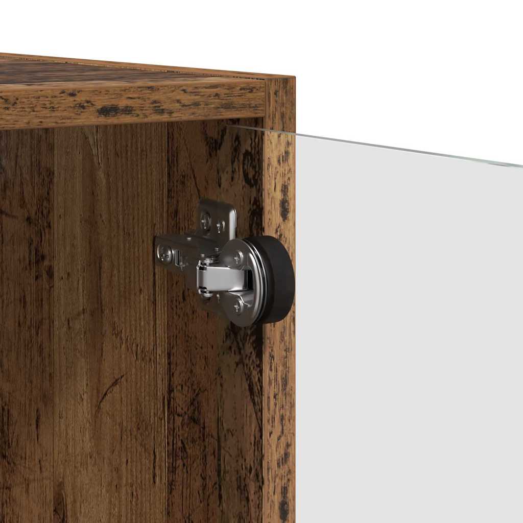 Wandkasten 2 pcs Oud Hout 68 x 37 x 35 cm Bewerkt hout is nu te koop bij PeponiXL, paradijselijk wonen!