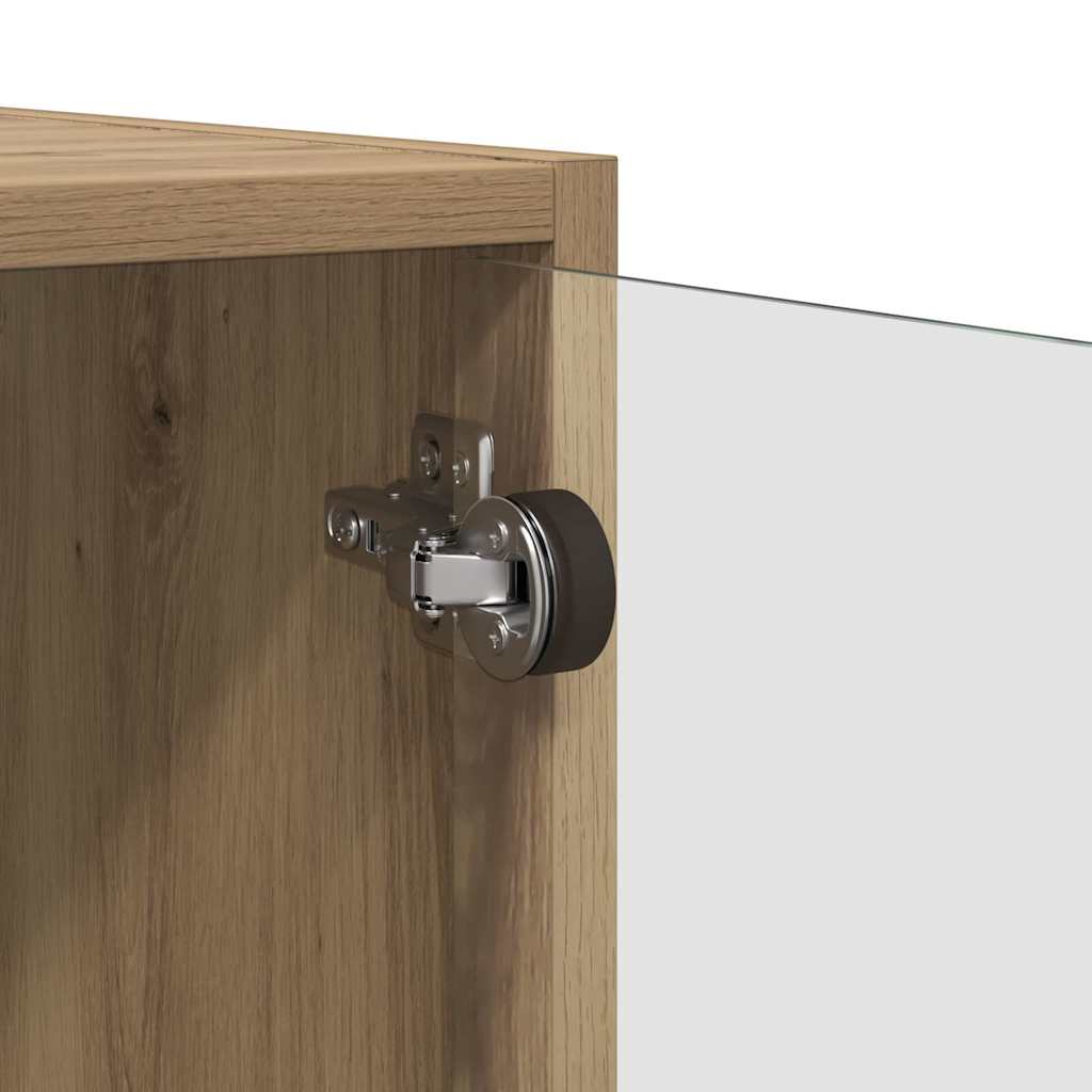 Wandkast Artisan Eiken 68 x 37 x 35 cm Bewerkt hout is nu te koop bij PeponiXL, paradijselijk wonen!