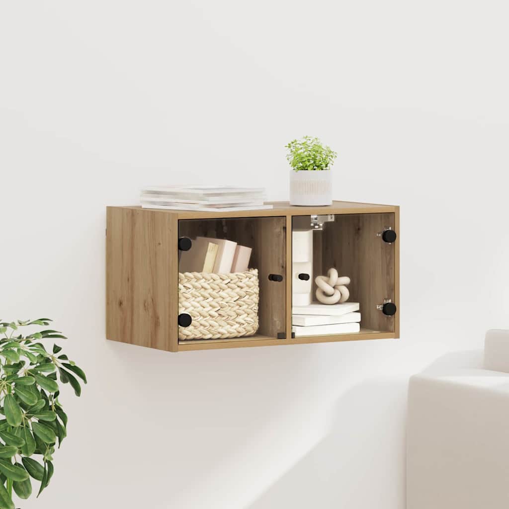 Wandkast Artisan Eiken 68 x 37 x 35 cm Bewerkt hout is nu te koop bij PeponiXL, paradijselijk wonen!