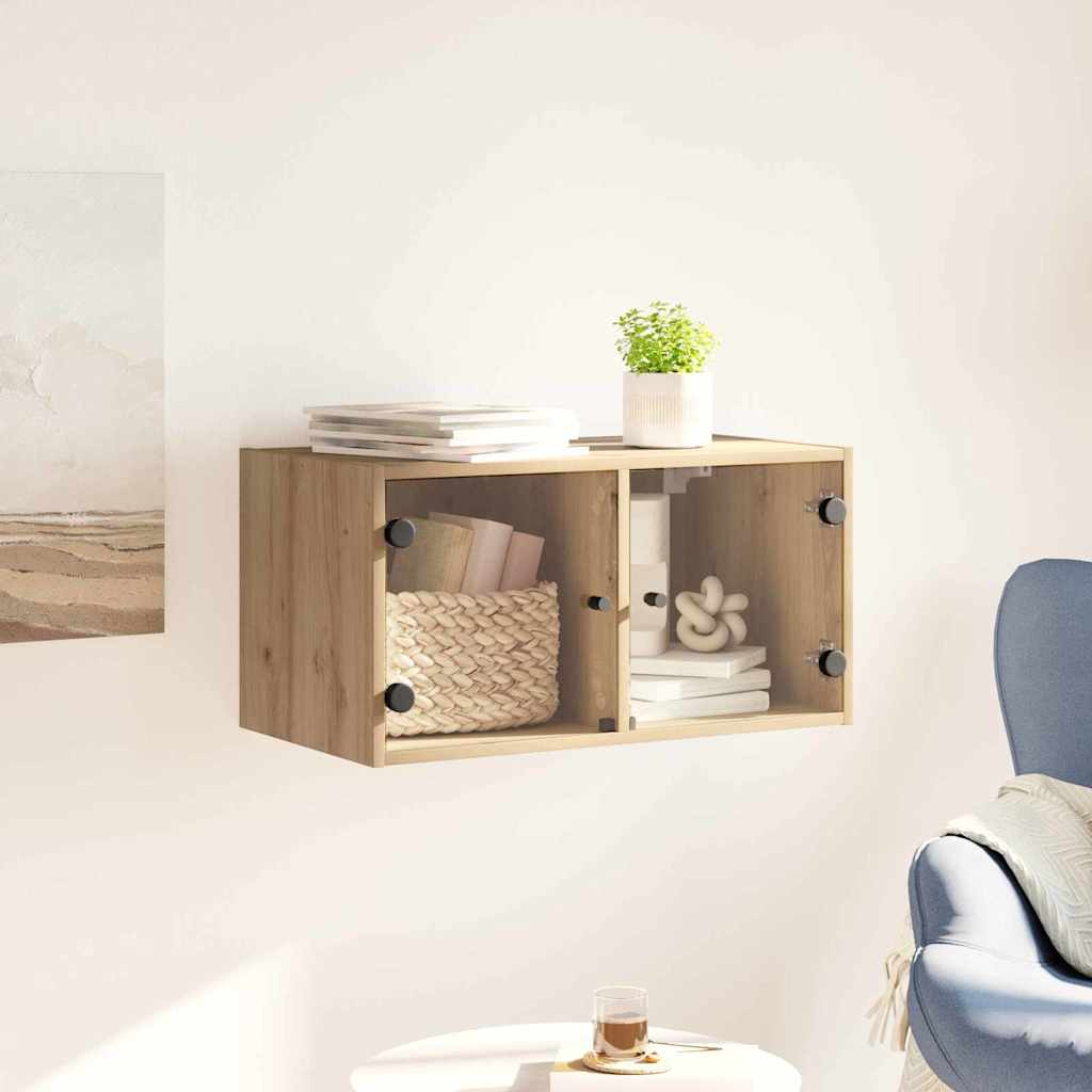 Wandkast Artisan Eiken 68 x 37 x 35 cm Bewerkt hout is nu te koop bij PeponiXL, paradijselijk wonen!